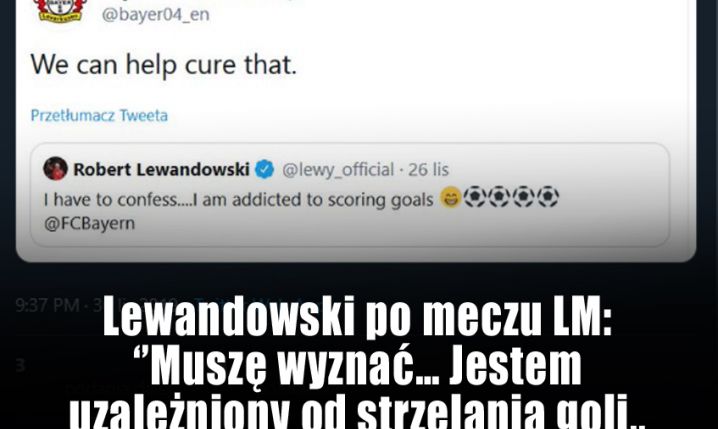 Bayer Leverkusen ODPOWIADA na tweet Lewandowskiego! :D
